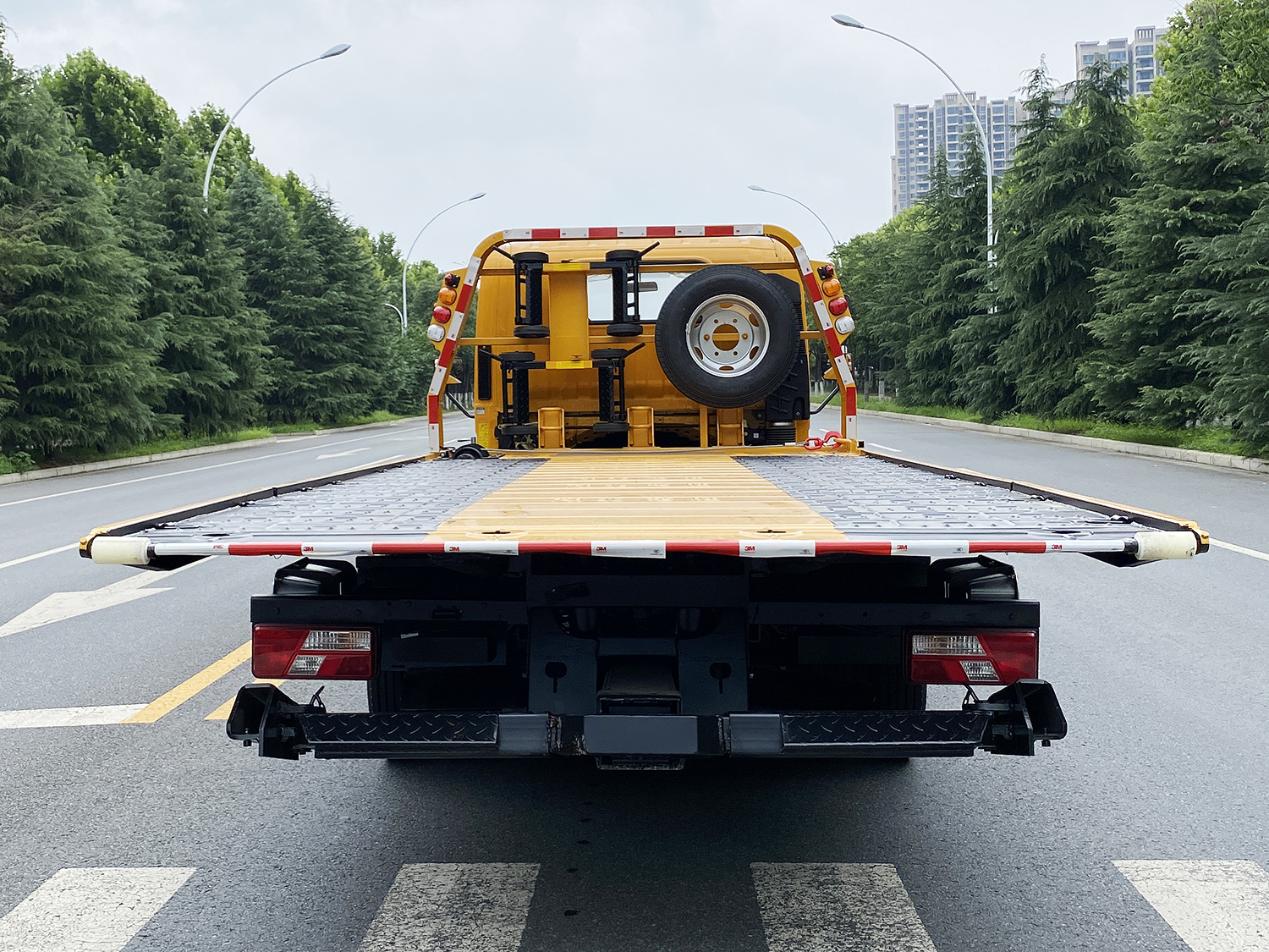 國六江鈴凱運藍牌一體板清障車